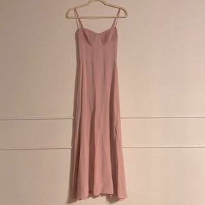 Reformation Blush Bridesmaid dress
